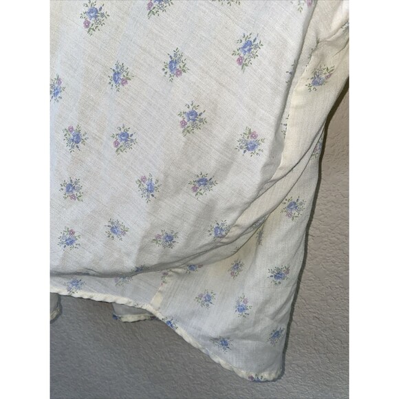 Vintage ruffle lace Floral Shirt Blouse Lace dainty 70s lagen fairy coquette - Picture 7 of 11